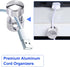 SmallCat 5 Sets Charger Holders for Cords, Silver Adjustable Cable Anchor Holders, Adhesive Metal Cord Clips, Cable