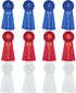 MTLEE Award Ribbons Set, 1st Place Rosette Ribbon, 9 Pieces, Blue, Red, White for Classroom Prizes
