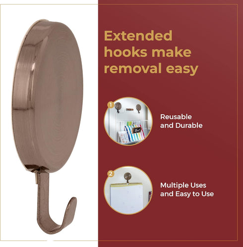 Haute Decor Attract Magnetic Hanger, 1 Pack - Strong Magnet Hook for Metal Surfaces