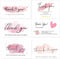 yufangri 120PCS Thank You Cards Small Business,6 Styles Pink Thank You For Supporting
