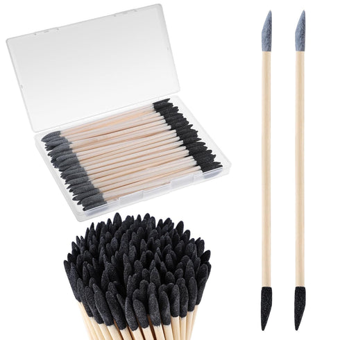 50 Pcs Sanding Sticks, Double End Matchsticks for Fine Detailing Polishing with Storage Box for Woodworking