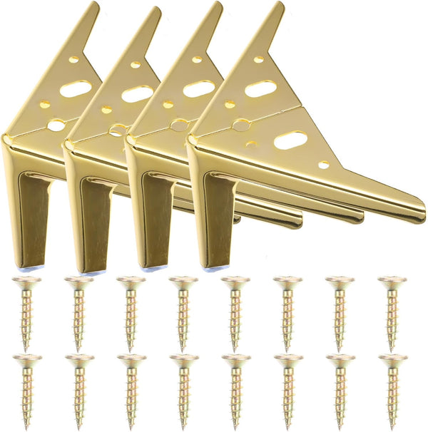 4pcs Titanium Finish Metal Furniture Support Feet Sofa Legs Steel Cabinet Table