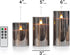 WYZworks Silver Gray Metallic LED Tinted Glass Mirrored Flameless Pillar Candles, Set of 3 with Remote Control