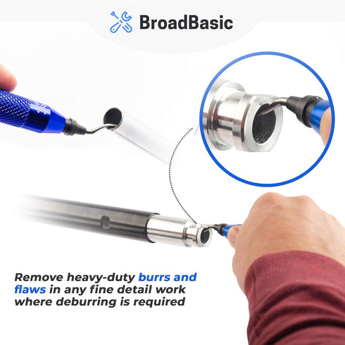 Deburring Tool Kit with 20 High-Speed-Steel Blades for Metal, PVC, Plastic, Copper, and Resin Art