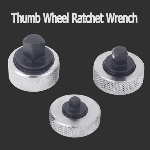 3pcs Finger Ratchet Set, Reversible Thumb Wheel Wrench 1/2 1/4 3/8 Drive, Palm Ratchet Wrench