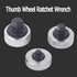 3pcs Finger Ratchet Set, Reversible Thumb Wheel Wrench 1/2 1/4 3/8 Drive, Palm Ratchet Wrench