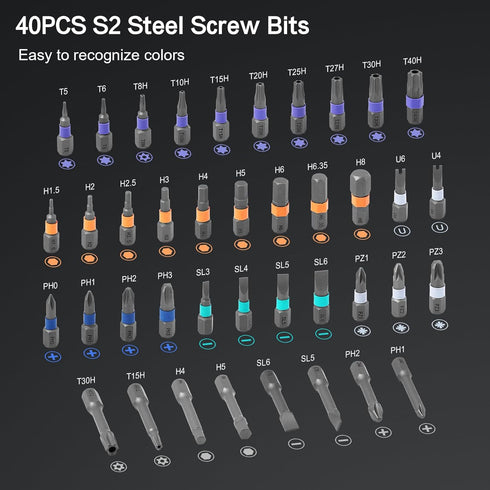 42 1 Set, Set, Set Bomivoi in Magnetic Screwdriver DIY Ratchet Screwdriver Multi Bit Magnetic Drive with Detachable