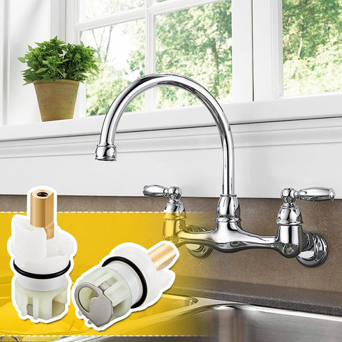 RP25513 Faucet Stem Assembly, Replacement Kit for Delta Two Handle Faucet, Includes RP4993 Seats and Springs (4 Pack)