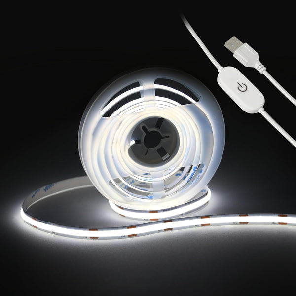 Led Strip Lights 5V USB 6.56ft/2m 640 LEDs Touch stepless Dimmable USB
