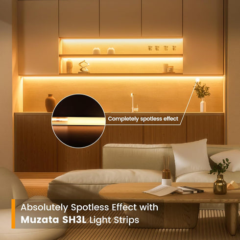 6Pack 3.3FT/1M U1SW 1M Muzata LED Channel Aluminum U Shape Silver LED Strip Diffuser Channel with Milky White Cover
