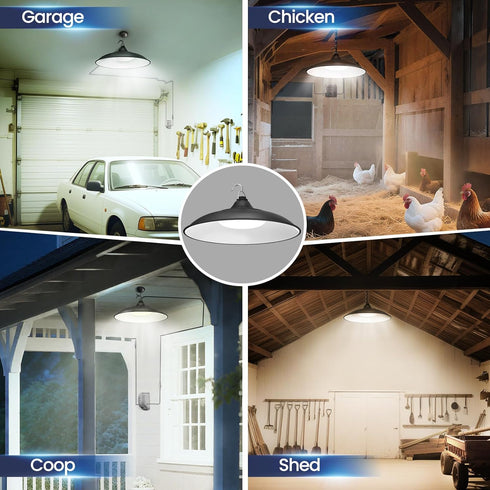 3200LM IP65 4 1 Pack Solar Shed Lights Indoor Outdoor, Motion Sensor Pendant Light Daytime Available with Remote