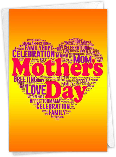 The Best Card Company - Beautiful Mother's Day Card - Loving, Heartfelt Card for Moms, Stepmoms, Mother's Words
