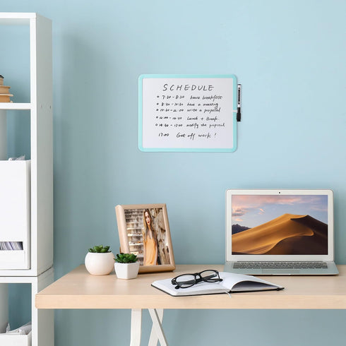 Mr. Pen Dry Erase Board, 14” x 11” Small White Board with Black Marker, Mint Green Frame for Home or Office