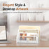 SUPEASY Mail Organizer, Desktop File Holder with 3-Slot, Mesh Metal Countertop Letter Sorter for Office