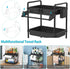 SPACEKEEPER Rolling Storage Cart, 4-Tier Mobile Bathroom Organizer with Towel Rack, Lockable Wheel, Hooks & Cup
