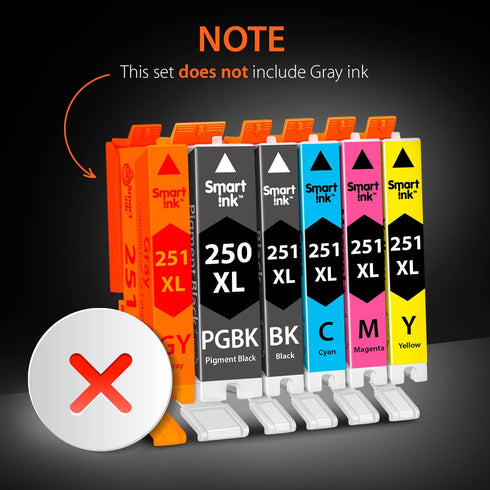 Smart Ink Compatible Ink Cartridge Replacement for Canon PGI 250 PGI-250 XL CLI 251 CLI-251 (18 Pack Combo) for Pixma