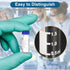 PATIKIL 2ml Autosampler Vial, 100 Pack Pre-Slit Septa HPLC/GC Vials, Lab Clear Vials with Screw Cap Writing Patch