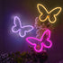 3 3-AA BRIGHTDECK Pcs Butterfly Neon Signs, Neon Light for Bedroom, USB or Battery Powered LED Wall Dcor for Valentines