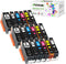 Replacement PGI225 CLI226 Ink Cartridges for Canon PGI-225 CLI-226 for PIXMA MG6120 MG6220 MG5320 MX882 Printer (3