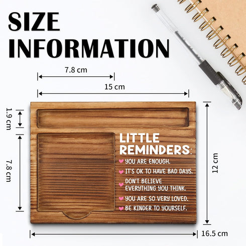 Little Reminders Sticky Note Holder - Mental Health Gift for Women, Men, Coworker, Positivity Recovery Self Care