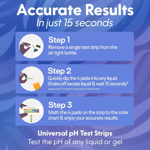 pH Test Strips - 200 Litmus Paper Strips for Urine and Saliva Testing (PHUNIV) - 0 to 14 Universal pH Strips