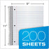 Oxford 5 Subject Notebook, 11 x 9 Inch, 200 Sheets, College Ruled, Assorted Covers, Durable Poly Cover, Perforated