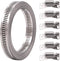 Glarks 7Pcs 10 Feet Long Worm Gear Hose Clamp with 6 Fasteners, 304 Stainless Steel Adjustable Pipe Clamps