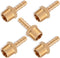 5pcs Brass Hose Barb Fittings - 1/4 Inch Barb to 3/8 Inch NPT Male Thread Air Hose Adapter Connector