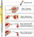 Enhon 2mm Mechanical Carpenter Pencil Set with 12 Marker Refills and Sharpener, Woodworking Marking Tool Solid Deep Hole Construction Pencil, Extended Needle-Nose Tip for Use in Jobs (Black, Yellow) by Enhon