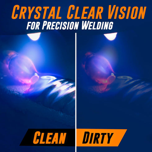 25 Pack 2x4.25 0.04" 2x4 Mutt Tools Clear Welding Lenses - Premium Thick Clear Lens for Welding Hood - Welding Lens