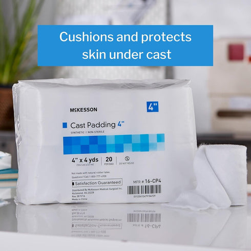 4 4 20 Count, 1 Pack McKesson Cast Padding, Non-Sterile, Polyester, in x yds