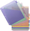 Double Pocket Index Dividers with Multicolor Large Insertable Tabs, Hole Punched for 3 Ring Binders - 8 Pack