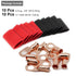 TKDMR 10pcs Heavy Duty 6 AWG-3/8 Battery Lugs, Ring Terminals, 0 Gauge Connectors with 10pcs 3:1 Heat Shrink Tubing