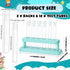 2 Sets Clear Plastic Test Tubes with Caps and Rack, 6 Holes Holder for Nurse Party Decorations, Scientific Experiments