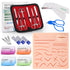 Suture Practice Training Kit for Medical Students with Large Silicone Lip Pad, Instruments, and Training Videos
