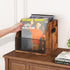 Homeiju Vinyl Record Storage, Metal & Wooden LP Record Crate, Holds up to 60 Records, Desktop Box Case