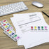 Please Sign Message Flags, Assorted Color, 400 Pages Total, 0.79x1.77 Inch Wide Flags, 4 Dispensers/Pack