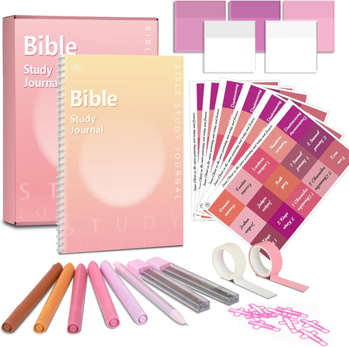 Bible Journaling Kit, Bible Study Supplies, Highlighters & Pens No Bleed, Journaling Kit for Women with Tabs