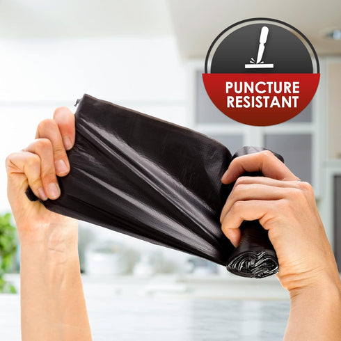 PAMI Large 33-Gallon Scent-Free Trash Bags, 60-Pack, Black