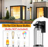 2 Pack 14 Inch Outdoor Wall Light Fixtures, Large Exterior Coach Lights, Black Wall Sconce Lamp, Exterior Waterproof