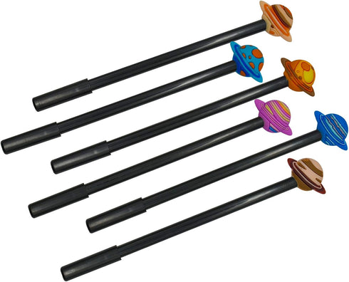 Maydahui 36PCS Colorful Planet Roller Pen Set, Black Gel Ink, Fancy Galaxy Design for School Office