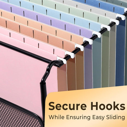SUNEE Hanging File Folders - 50 Pack Letter Size Hanging File Folders with 1/5-Cut Tabs, Stay Organized for Home and