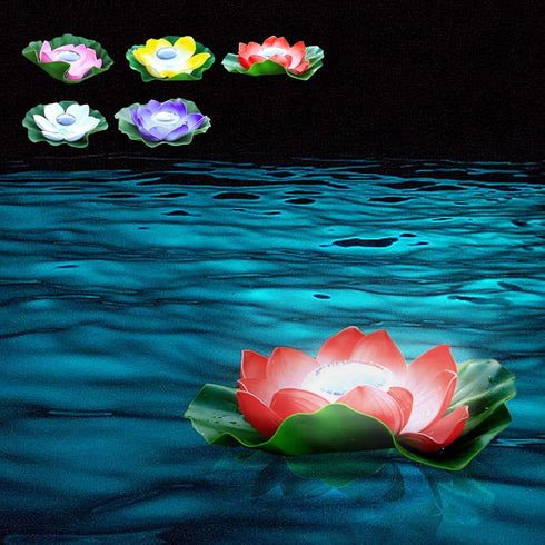 Lotus Solar Outdoor Lights Water Floating Solar Garden Lights Energy-Saving Decorative Light for Yard Decor Landscape