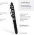Inkstone Symbols of Science - Black Pens with Stylus Tips for Touchscreen, Fine Point Smooth Writing Pens