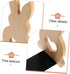 TEHAUX Charming Rabbit Bookends for Desk Organization Adorable Bunny Design for Home Offices and Shelves Beech Material