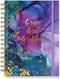 Designer Greetings Flex Cover Journal, “Grace, Grit, Gratitude” Purple and Blue Marble, 320 Pages (6” x 8.25”) for Work