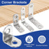20pcs 0.8" 0.8" 0.6" 90 40 HARFINGTON L-Shaped Corner Bracket x x Stainless Steel Degree Angle Brace Joint Right Corner