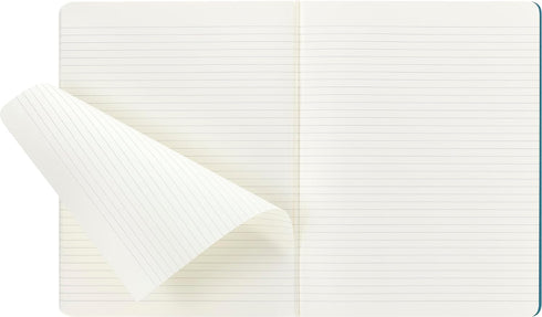Moleskine Cahier Journal, Soft Cover, XL (7.5" x 9.5"), Ruled/Lined, Brisk Blue, 120 Pages (Set of 3)