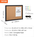 VEVOR Cork Board for Walls, Double-Sided 24'' x 18'' Bulletin Board with Framed for Office Home