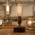 E26 Bulb) OuXean Vintage Table Lamp, Industrial Nightlight Steampunk Desk Lamp with Antique Lamp Holder for Bedroom